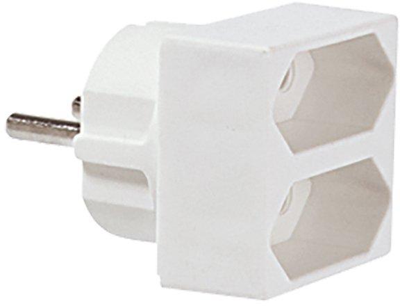 Euro-Doppelstecker weiss