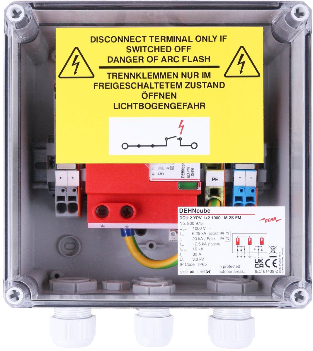 Generatoranschlusskasten im Gehäuse IP65 f. PV-Anl. 1 MPPT 1000V DC