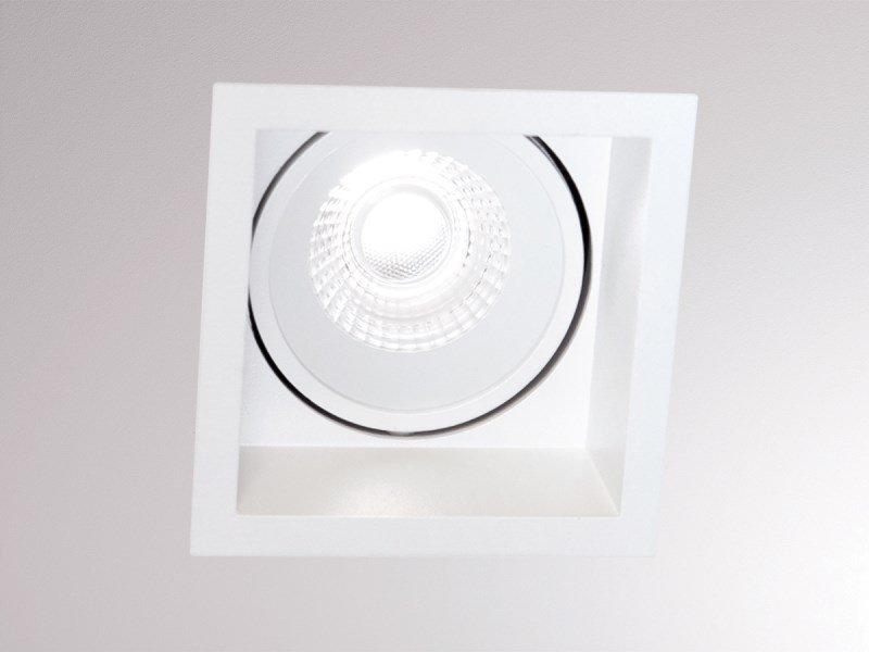 PONTOS SQUARE Einbaustrahler weiß 24° ohne Betriebsgerät max. 350mA IP44 2700K
