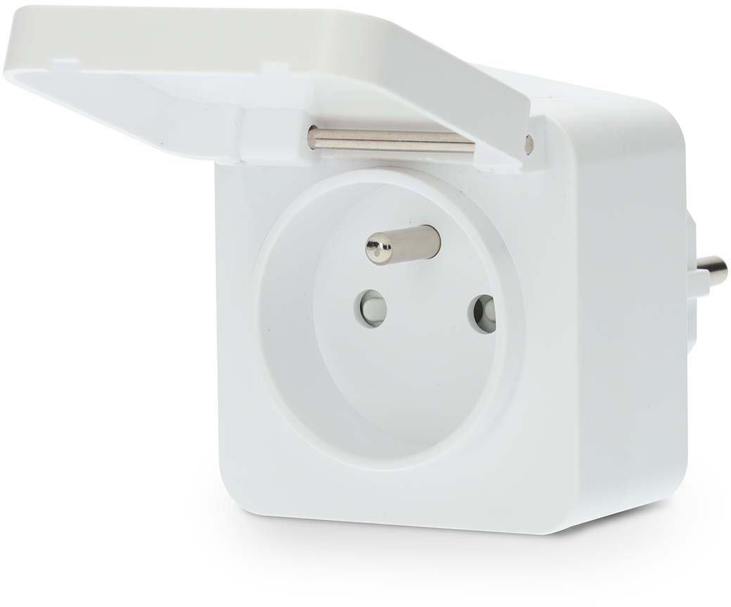 SmartLife Smart Stecker 3680 W IP44 Android iOS grau/weiß