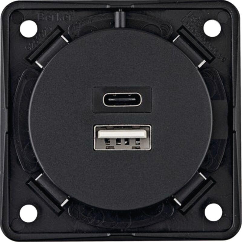 USB Lade-Std. 2-fach 3A A+C ITG anth