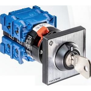 Ausschalter 2-polig 60° Fronteinbau Schlüssel in 0+1 abziehbar