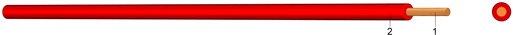 PVC Aderleitung Ysf 0,75 rot Eca 100m Bund