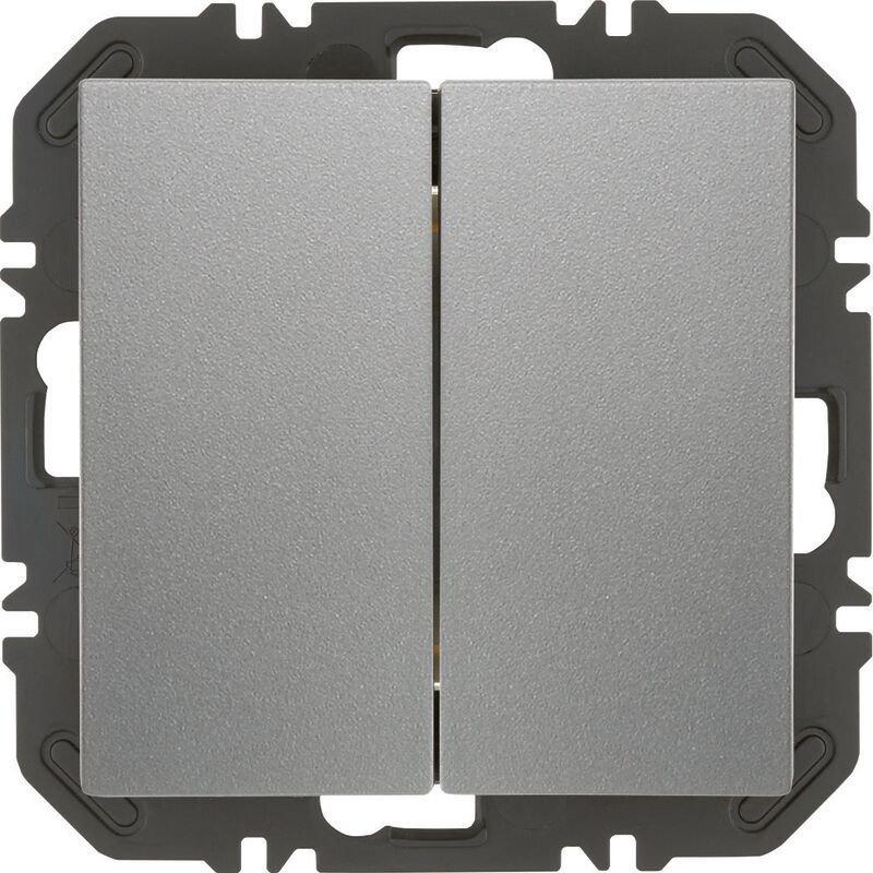 S.1/B.x Hue Funk Wandsender-Modul Kit 2fach alu matt lackiert