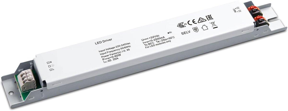 LED-Netzteil CV 24V DC 0-60W 0-2,5A nicht dimmbar IP20 linear