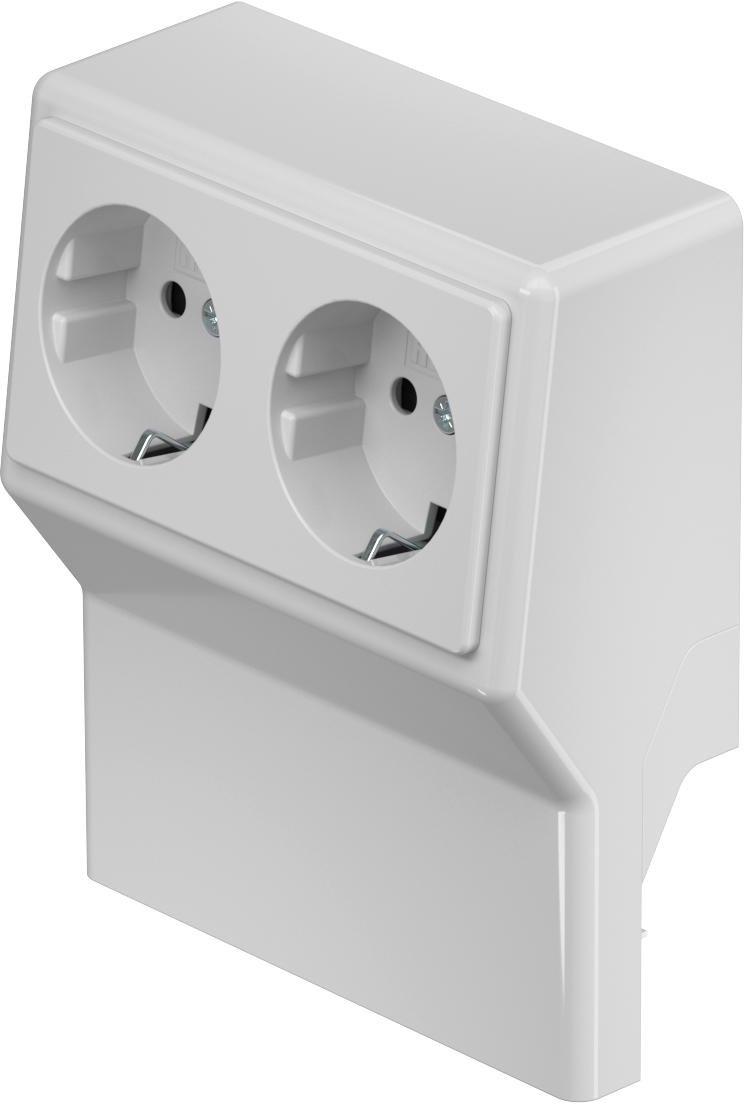 Geräteträger SL 2-fach 20x50/70 7035 PVC lichtgrau 7035