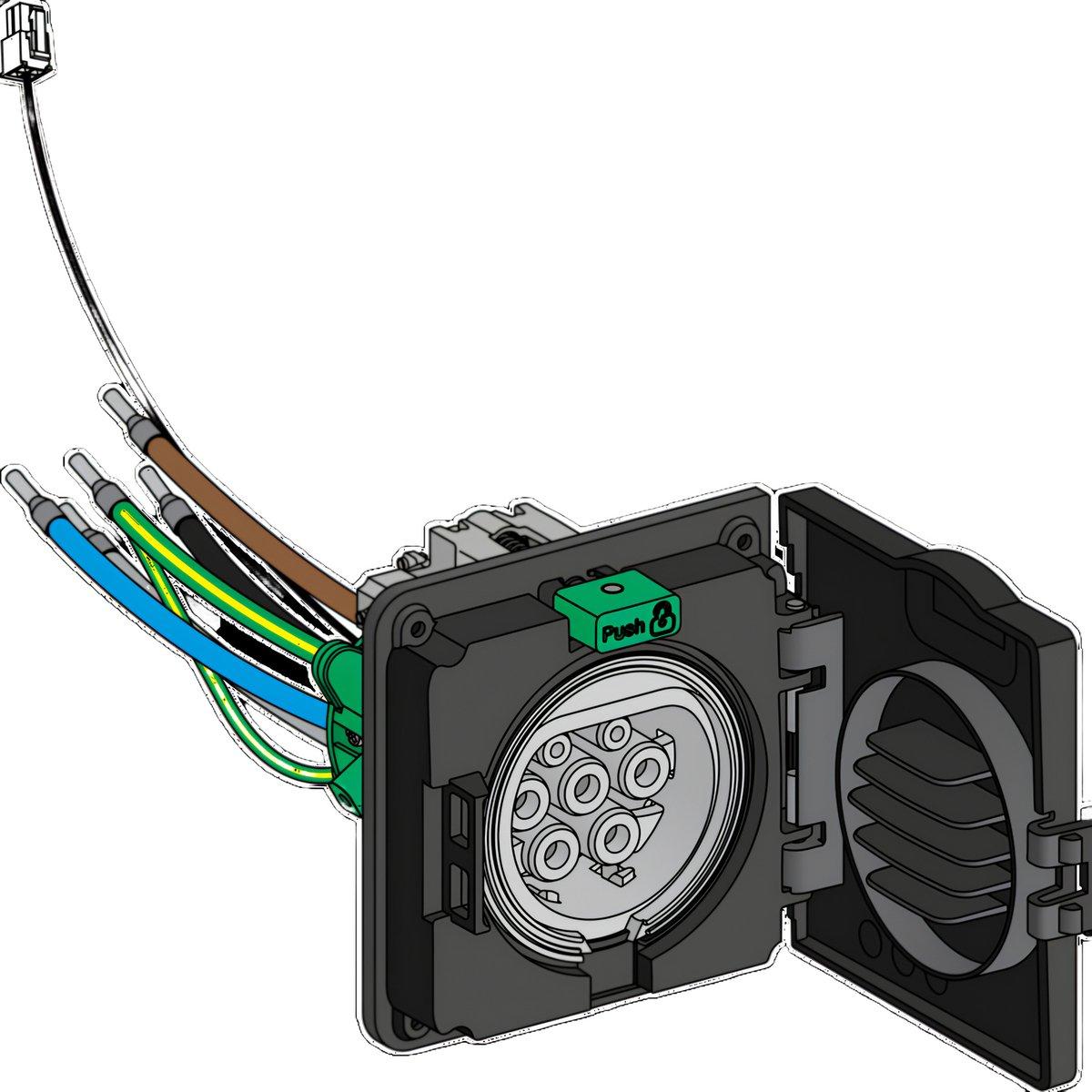 T2-Steckdosen-Baugruppe 3-Ph IEC - Wallbox-Ersatzteil