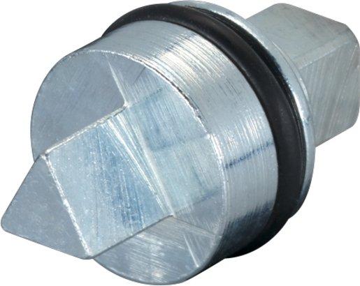 Verschluss-Einsätze Zink-Druckguss Länge 27mm Ausführung A 6,5mm Dreikant