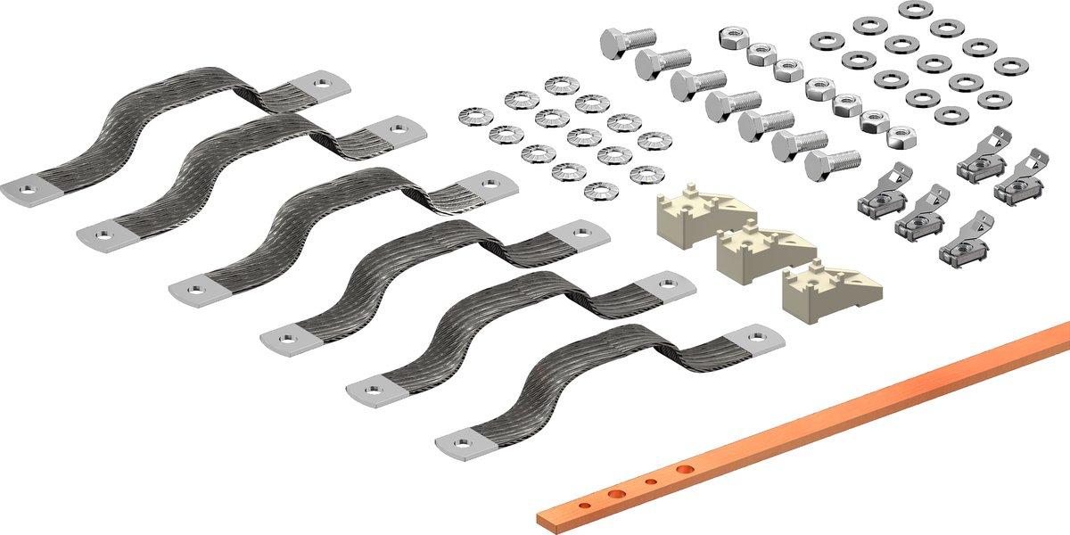 VX IT Potenzialausgleich-Set-Plus für VX IT für Schrankhöhe= 1800 mm