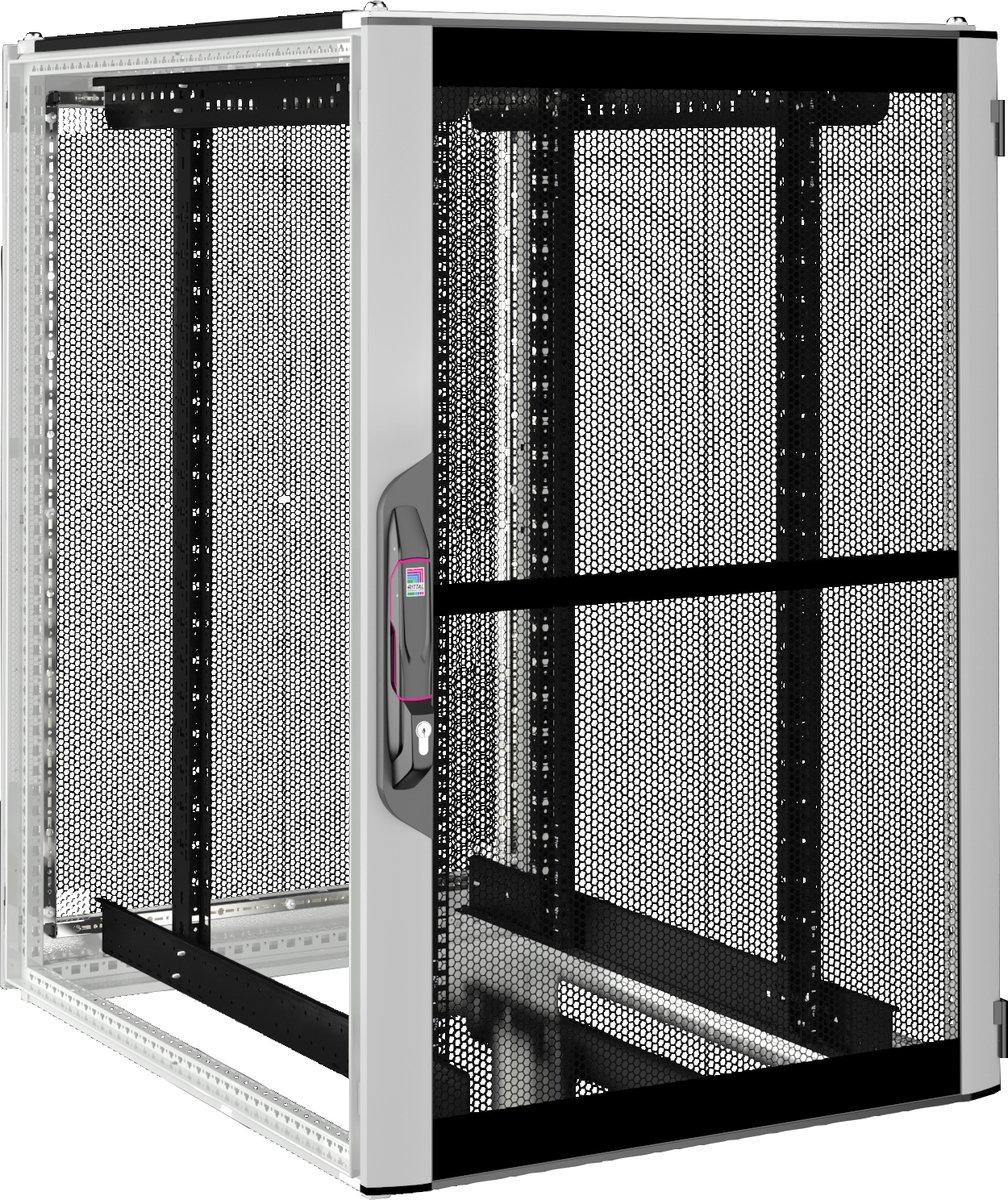 VX IT belüftet 19"-Profilschienen standard RAL7035 BHT 800x1200x1000mm 24HE