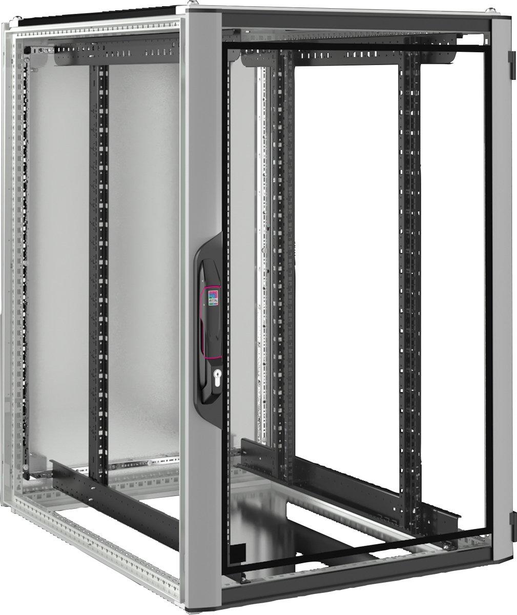 VX IT geschlossen 19"-Profilschienen standard RAL7035 BHT 800x1200x1000mm 24HE