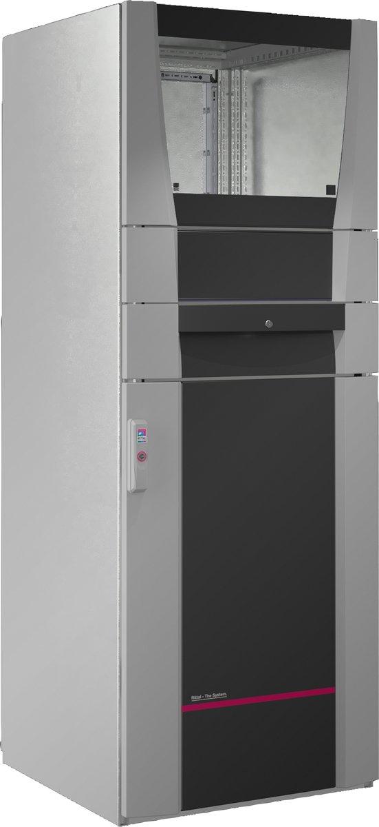 PC-Schranksystem B 600mm Sichttür Schublade Geräteboden Einbaufeld klein
