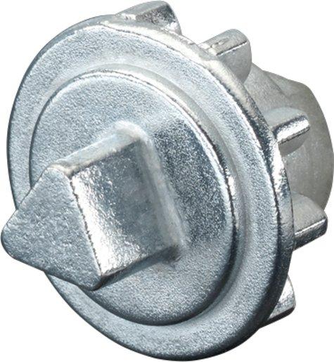 Verschluss-Einsätze Zink-Druckguss Ausführung F 6,5mm Dreikant (CNOMO)