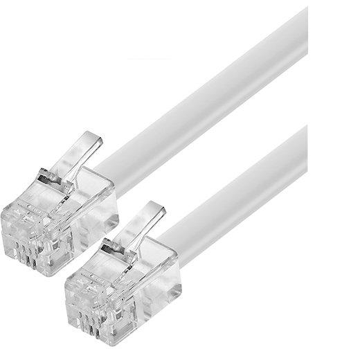 Verbindungskabel RJ10 Länge 10 m weiß