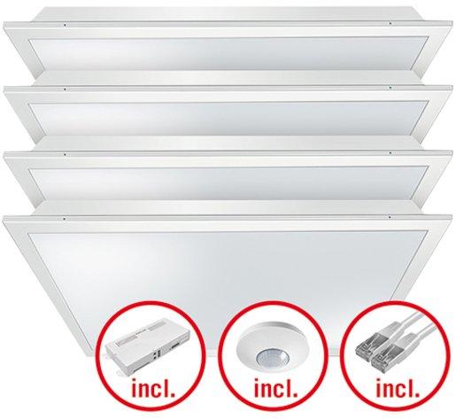 LED-Leuchtenset mit opaler (MILKY) Abdeckung (Diffusor)