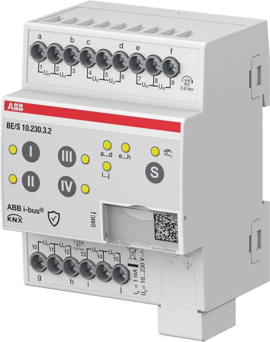 Binäreingang 10-fach 10-230 V mit manueller Bedienung