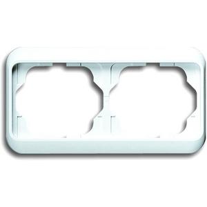 Abdeckrahmen alpha 2-fach waagerecht studioweiß hochglanz