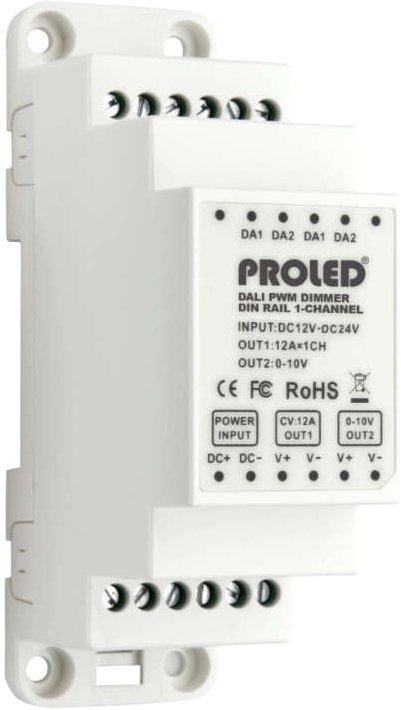 DALI PWM Dimmer DIN RAIL 1-Kanal 12 - 24 VDC 1x 12 A 144 - 288 W DALI