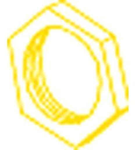 Sechskantmutter 347 Messing M 10 x 1 Schlüsselweite 13