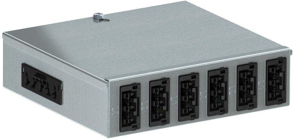Energieverteiler mit WINSTA 1E 6A SW 150x163x46 St