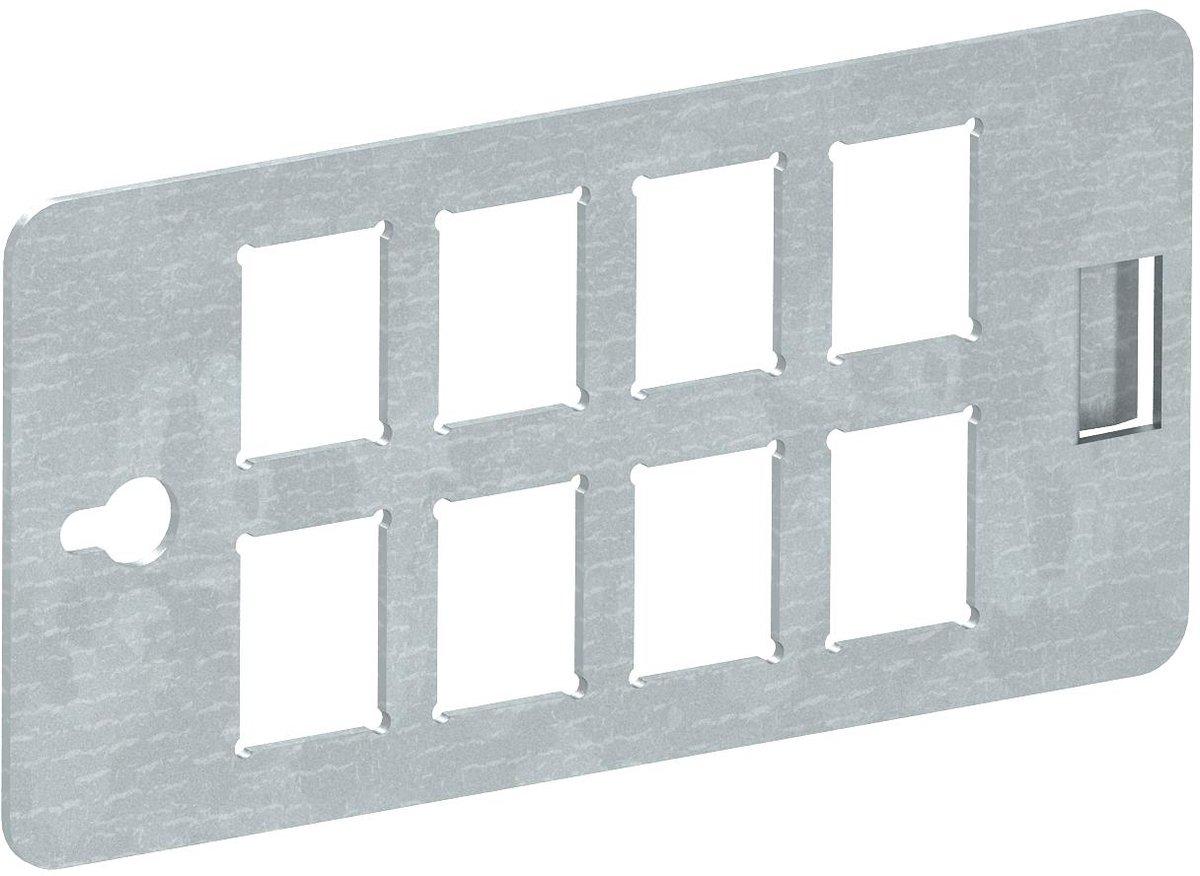 Trägerplatte Keystone für 8 Anschlussmodule Typ C St