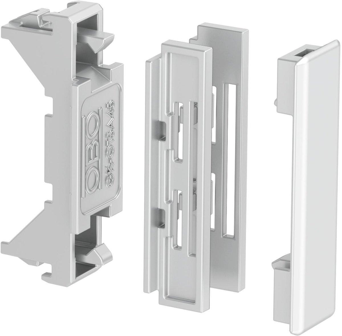 Stoßstellenabdeckung für Rapid 45-2 Oberteil 48x20x20 PC/ABS alu
