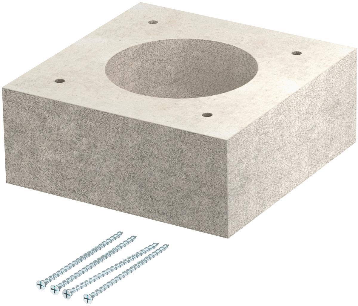 Aufdoppelungsstück für PYROLINE Con 100x100x40 grau