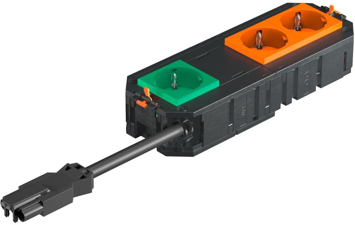 Universalträger Connect GST18 VDE 2fach orange 1fach grün 208x76x45