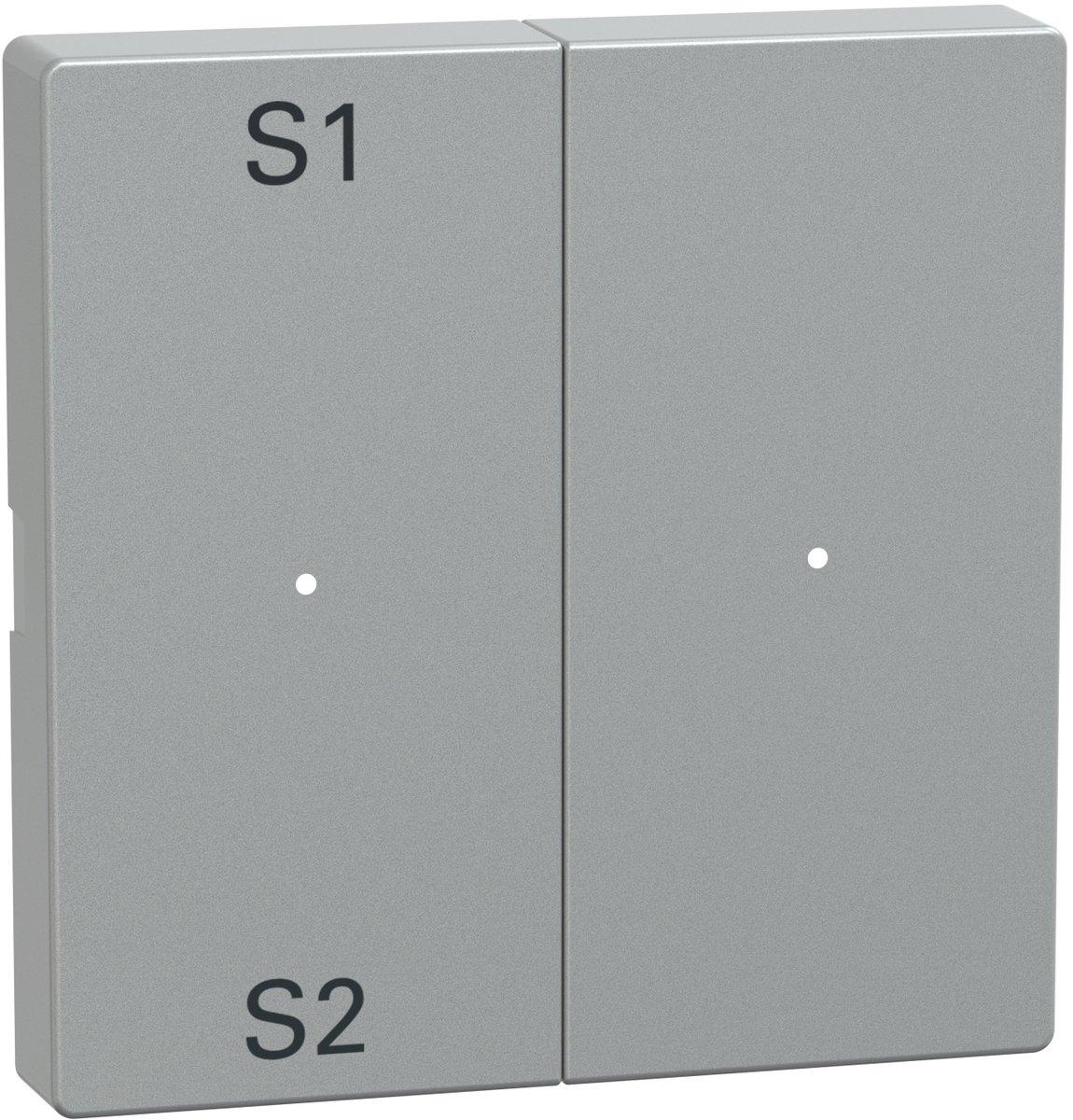Wippen für Taster-Modul 2fach (Szene1/2 blank) aluminium System M