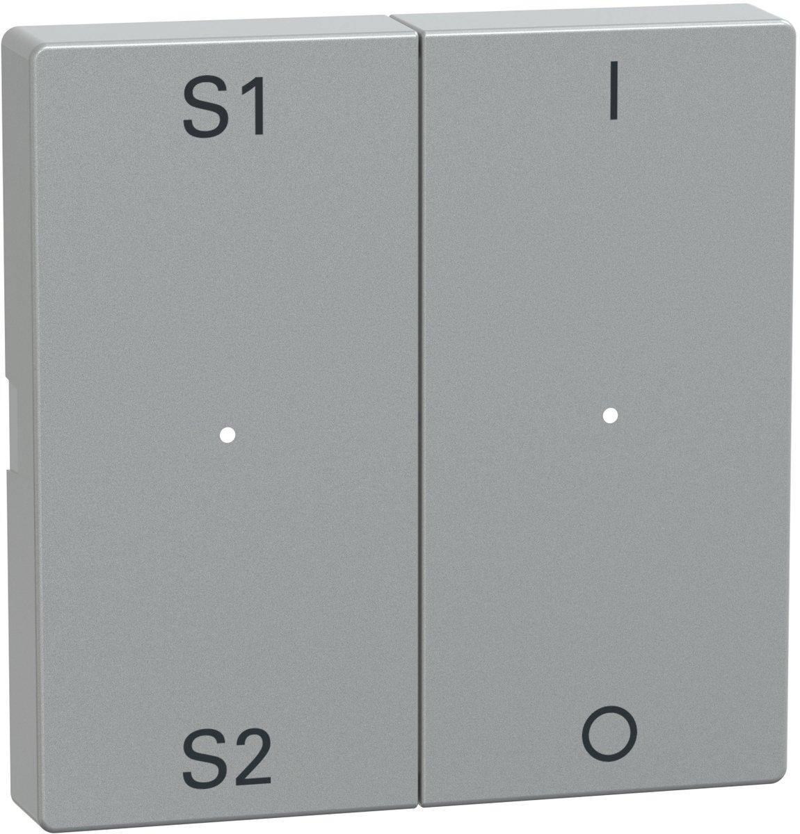 Wippen für Taster-Modul 2fach (Szene1/2 1/0) aluminium System M