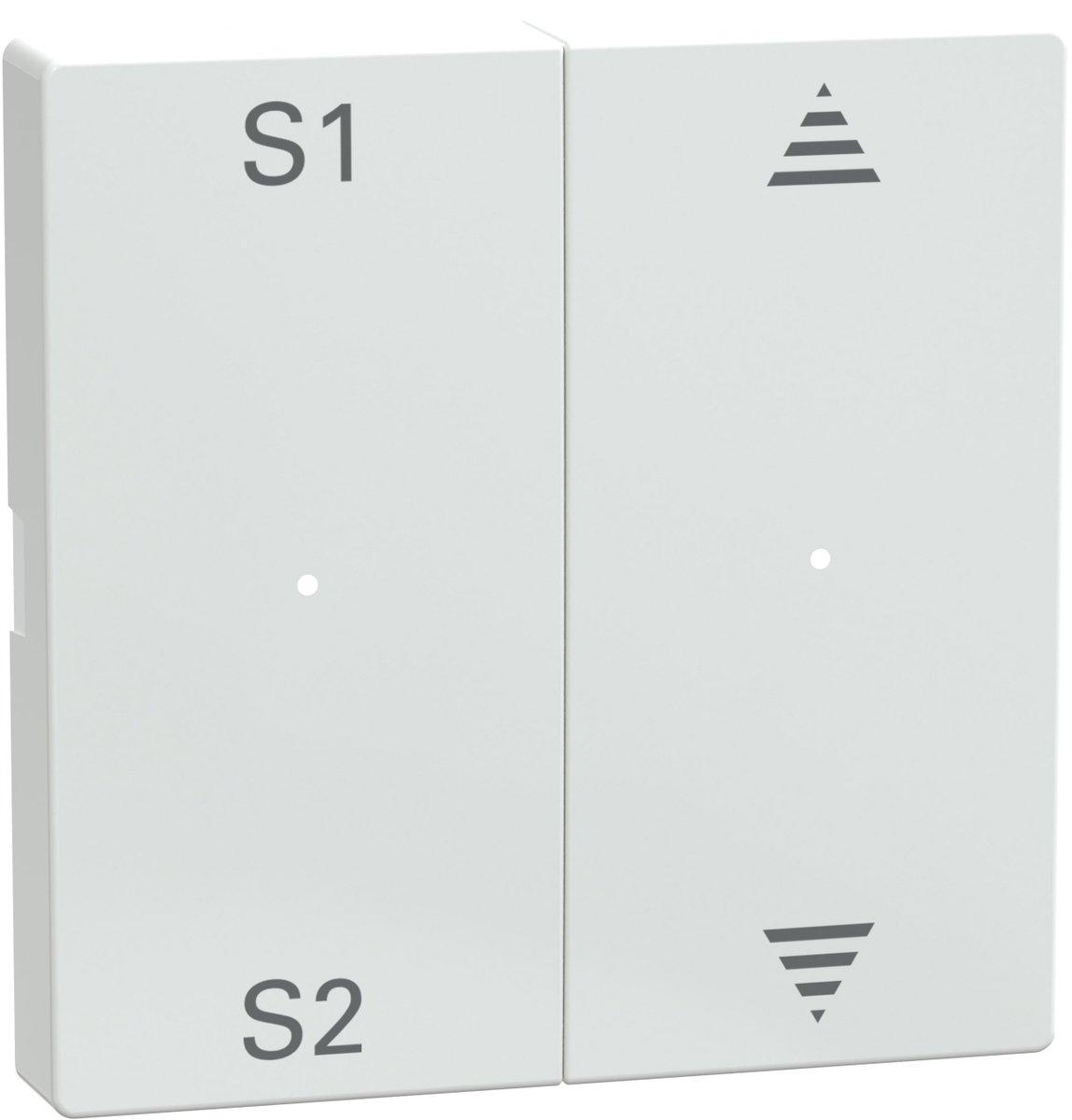 Wippen für Taster-Modul 2fach (Szene1/2 Auf/Ab) aktivweiß glänzend System M