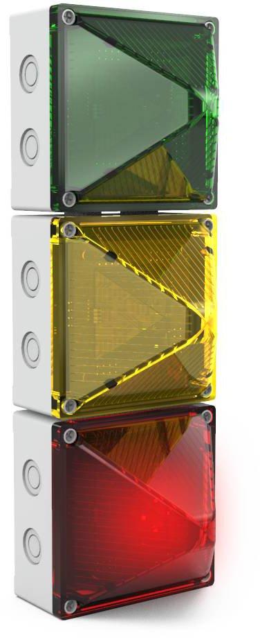 Ampelleuchte Quadro LED 24 V DC rot gelb grün