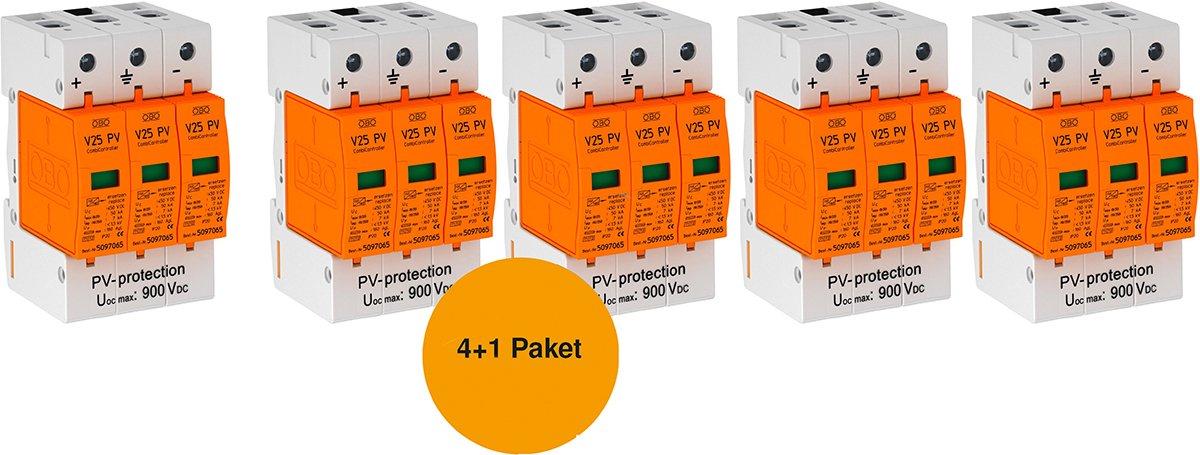 Aktion 5 Stk. V25-B+C 3-PH900 PV-Kombiableiter V25 dreipolig f.Photovoltaik 900V