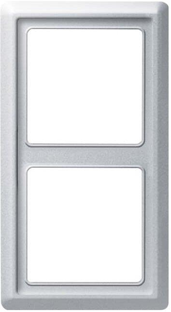 Abdeckrahmen 2-fach alusilber - Allwetter 44 (IP44)