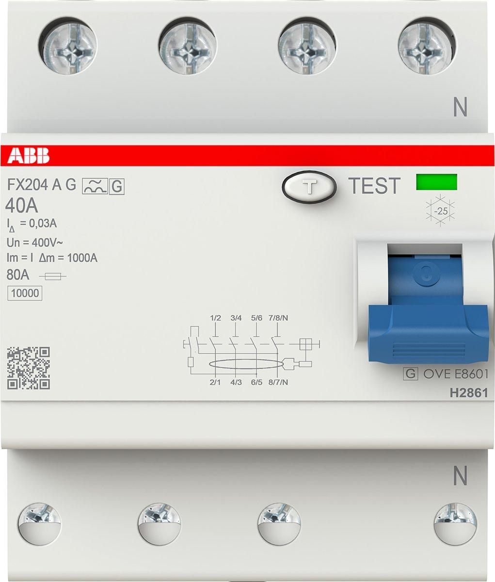 FI-Schutzschalter  40A 4-polig 30mA Typ A/G