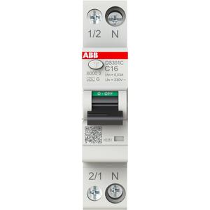 FI/LS Schmalbau Typ AG kurzzeitverzögert 1+Npolig Charakteristik C 16A 30mA 6kA
