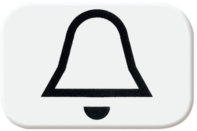 Tastersymbol mit Symbol Klingel alpinweiß - balance&nbsp;SI / Reflex SI