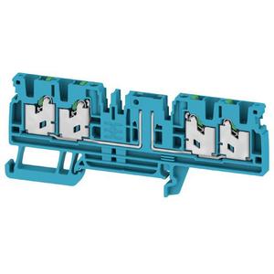 Grundklemme für Bauelementstecker SNAP IN 500V 20A blau Anzahl Anschlüsse: 4