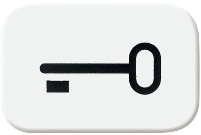Tastersymbol mit Symbol Schlüssel alpinweiß - balance&nbsp;SI / Reflex SI