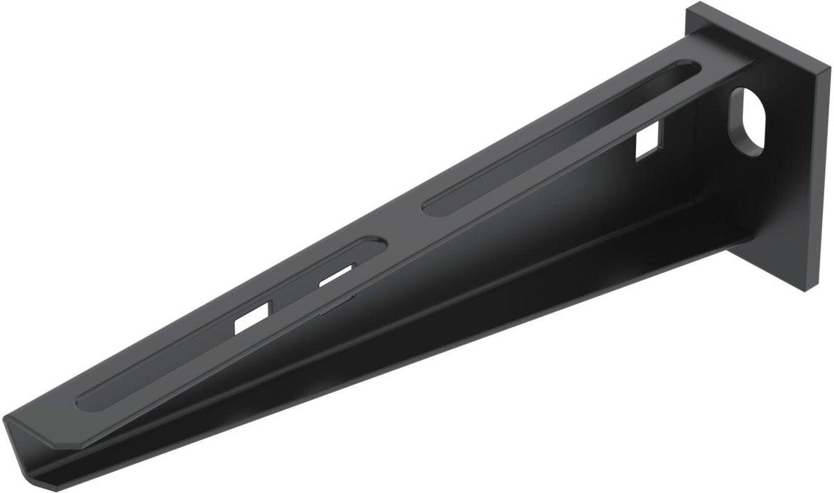Wand- u Stielausleger angeschweißter Kopfplatte B210mm Stahl PES135 tiefschwarz