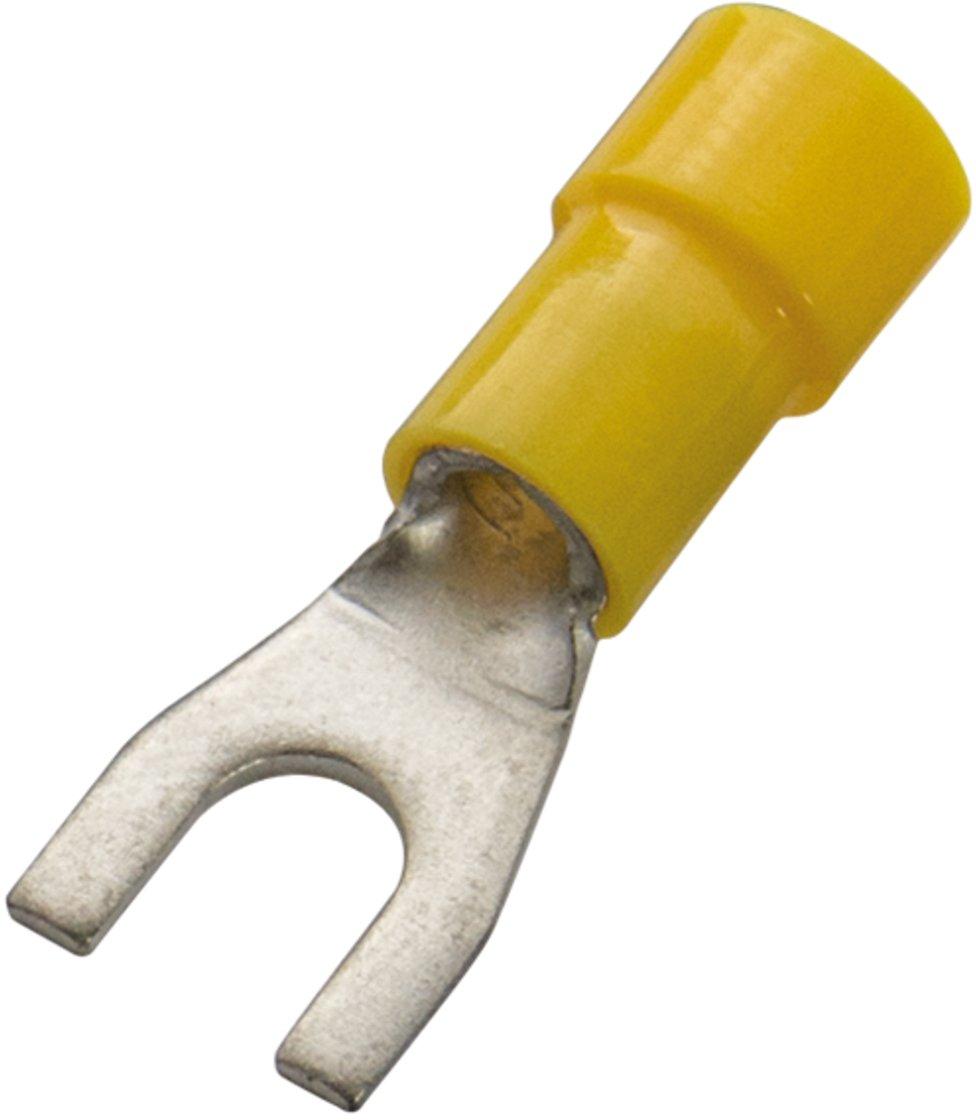 Gabelkabelschuh isoliert 2,5 - 6 mm² M4 PVC gelb