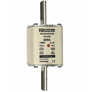 NH-Sicherung gG Gr.2 500VAC/250VDC 355A mit spannungsführenden Grifflaschen