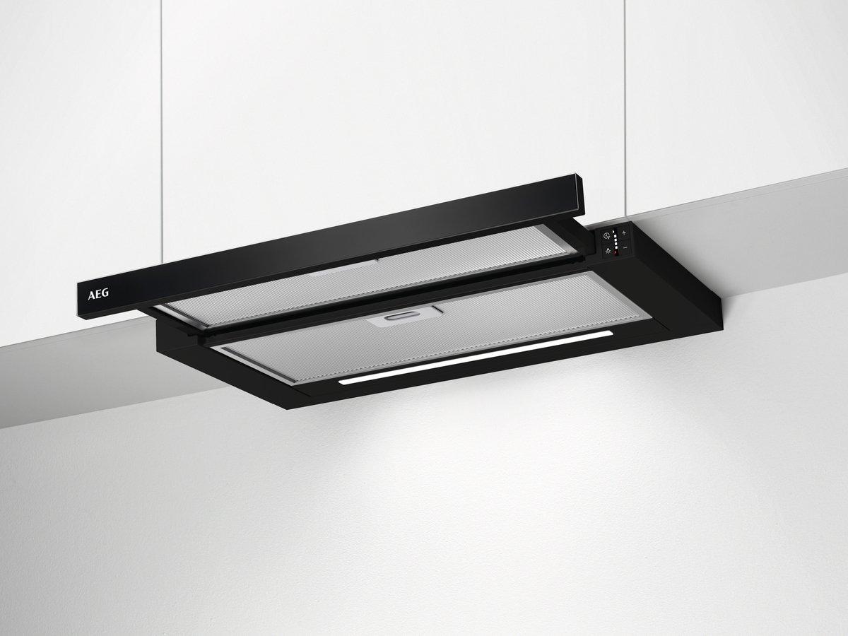 Flachschirm-Dunstabzugshaube 60 cm schwarz max 415 m³/h