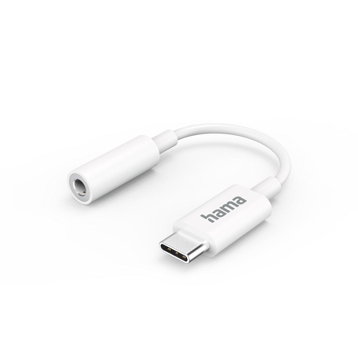 Aux-Adapter USB-C – 3,5-mm-Klinke-Buchse Weiß