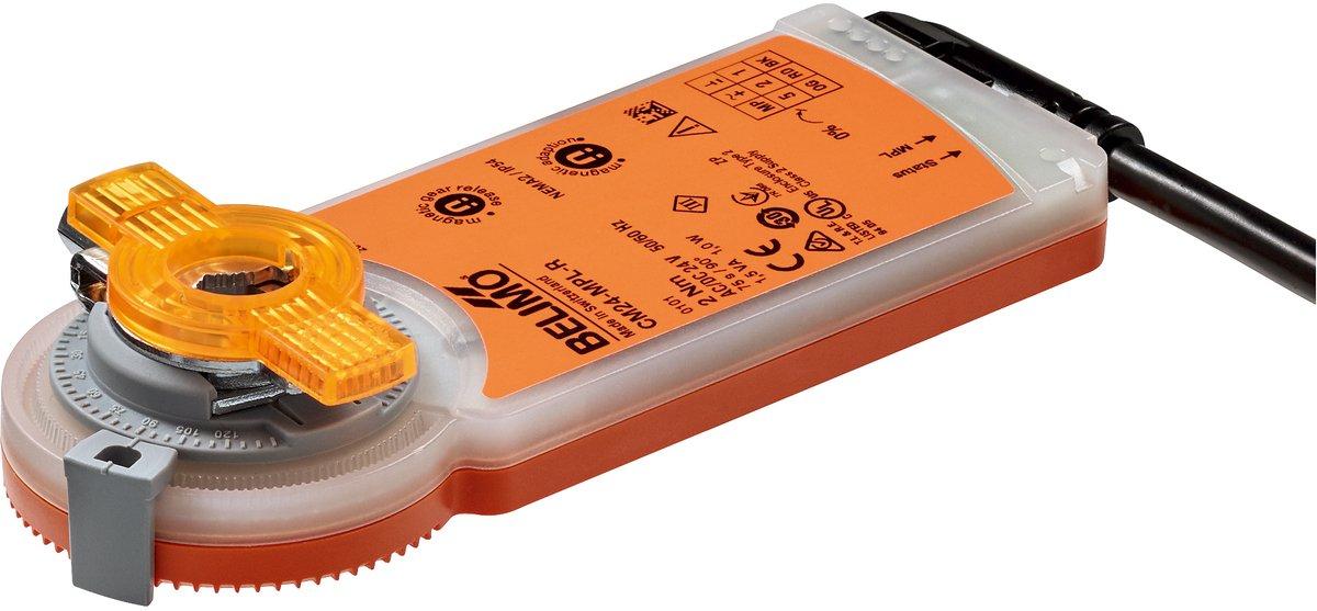 Klappenantrieb AC/DC 24V 2 Nm - kommunikativ - MP-Bus - 75 s - IP54