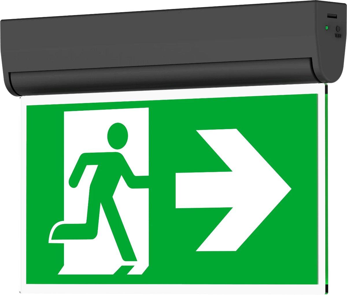 Hinweisleuchte Emergency Exit Signs LED 3W AT EM3 schwarz