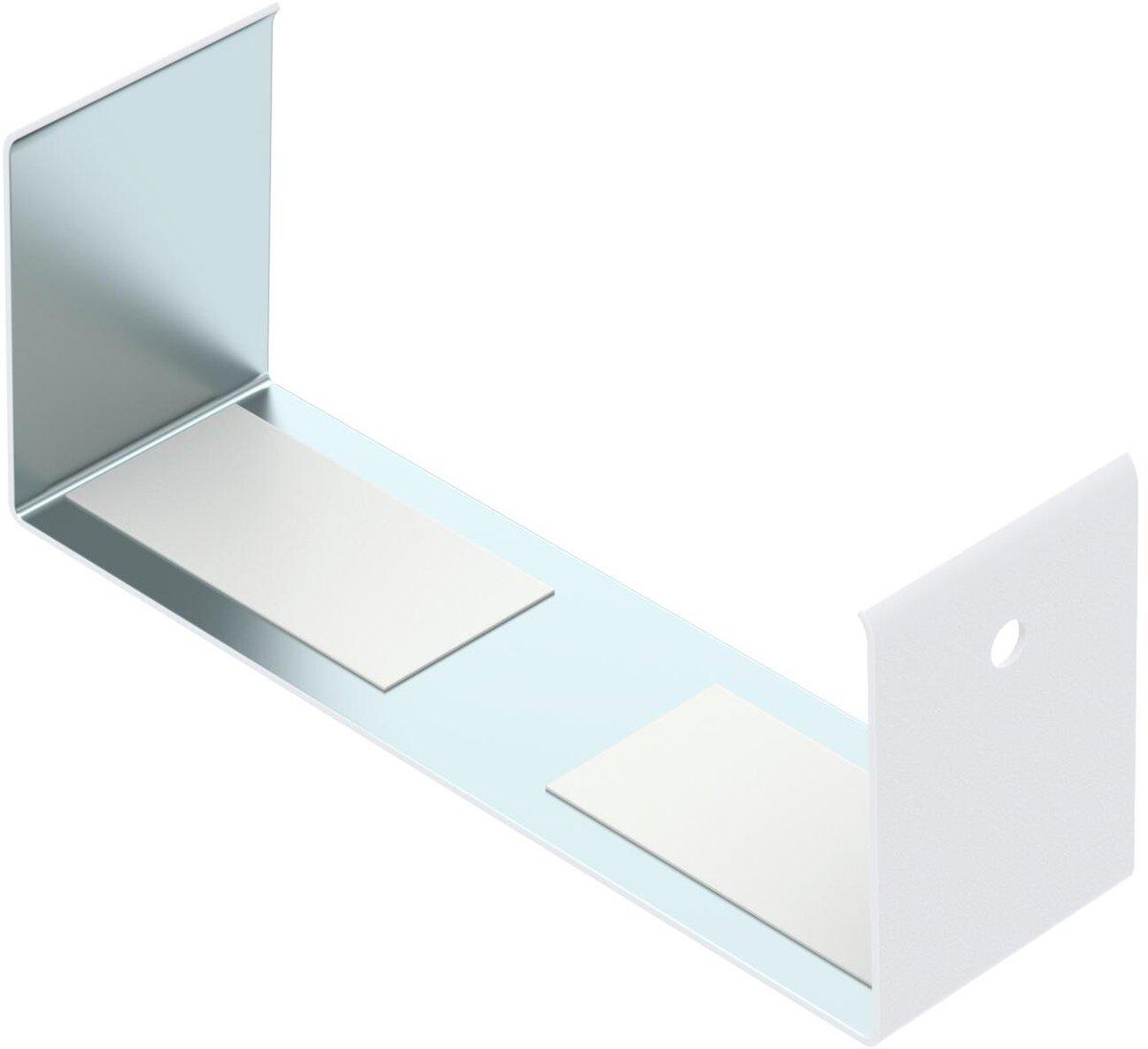 Stoßstellenabdeckung f Kanalhöhe 40 mm 40,9x30x102,6 Stahl pulverbeschicht. weiß