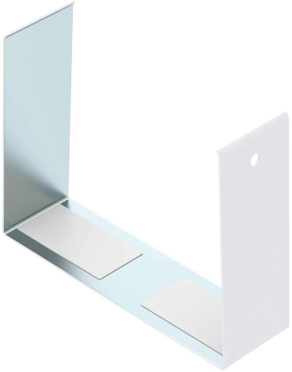 Stoßstellenabdeckung f Kanalhöhe 80 mm 80,9x30x102,6 Stahl pulverbeschicht. weiß
