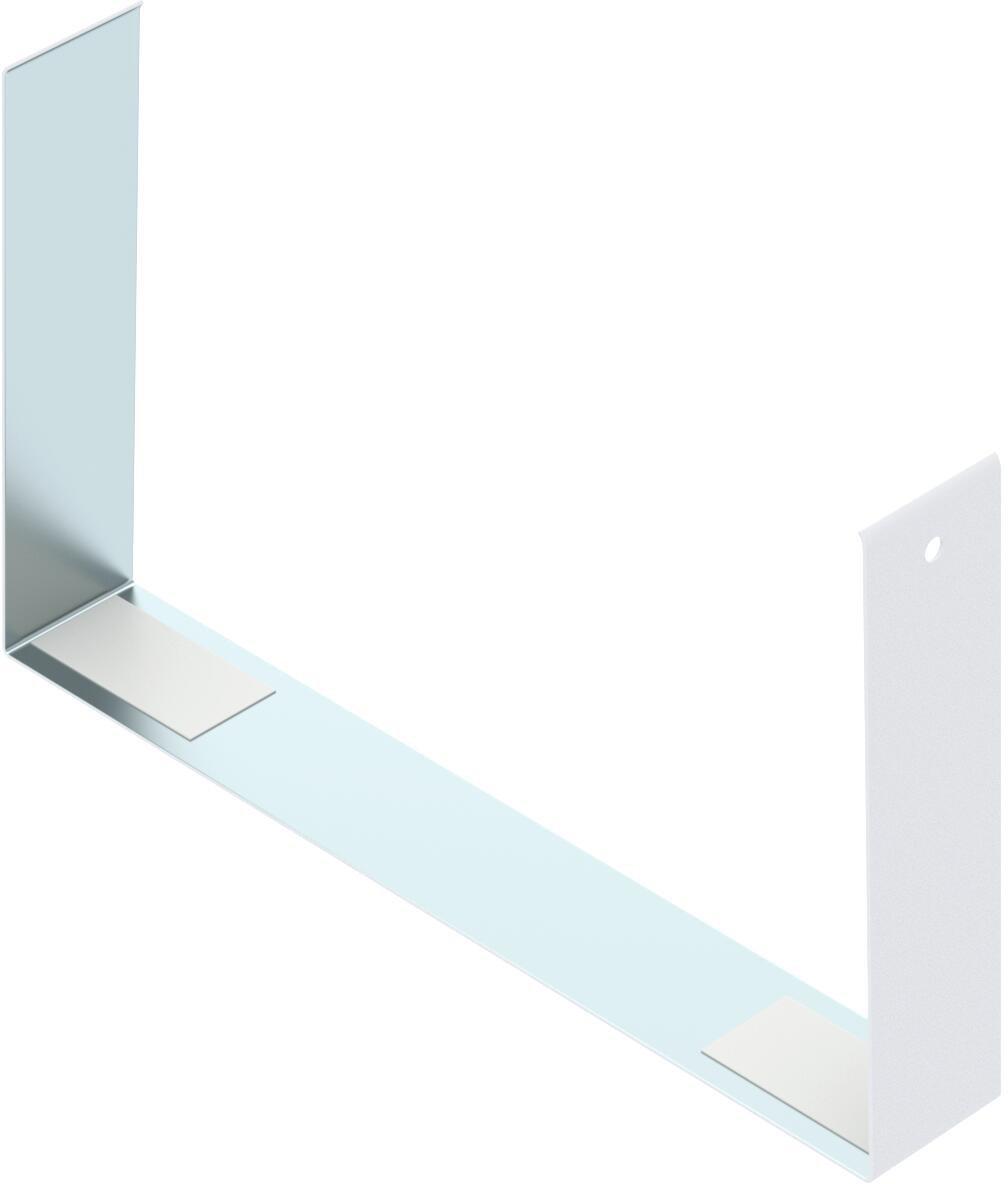 Stoßstellenabdeckung f Kanalhöhe 120 mm 120,9x30x202,6 Stahl pulverbeschi. weiß