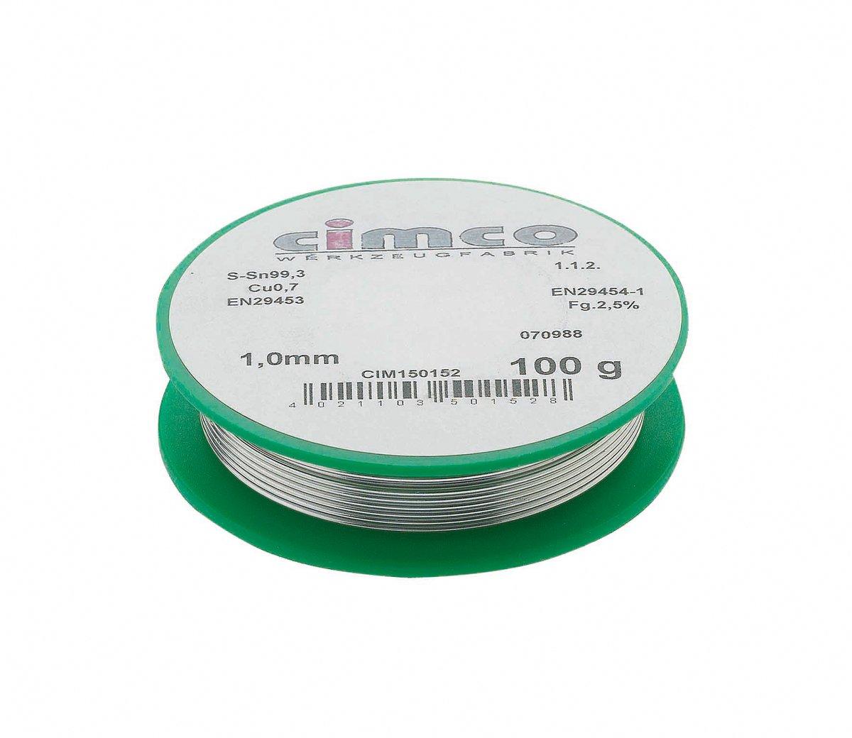 Elektroniklot bleifrei 1,0mm 100g DIN 29453 Einwegspule